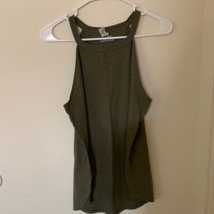 Army green halter top